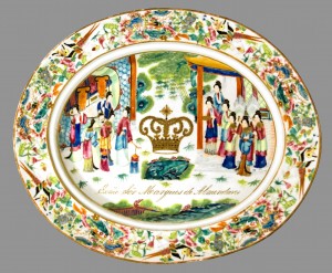 Dish for strainer, Chinese export porcelain