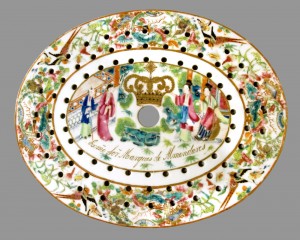 Strainer for dish, Chinese export porcelain