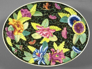 Dish bearing crest of Erskine, Chinese export porcelain